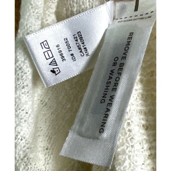 LOFT Textured Shirttail Sweater. large, ivory/cream - Picture 8 of 8